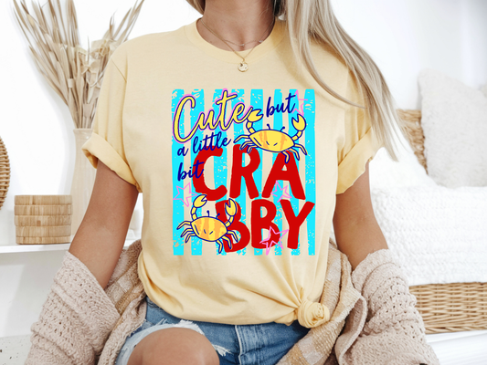 Cute but Crabby - Full Color - DTF Transfer - 2-5 Business Days