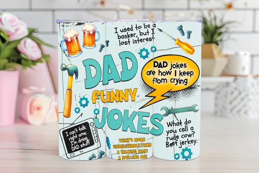 Dad Funny Jokes - 20oz TUMBLER WRAP
