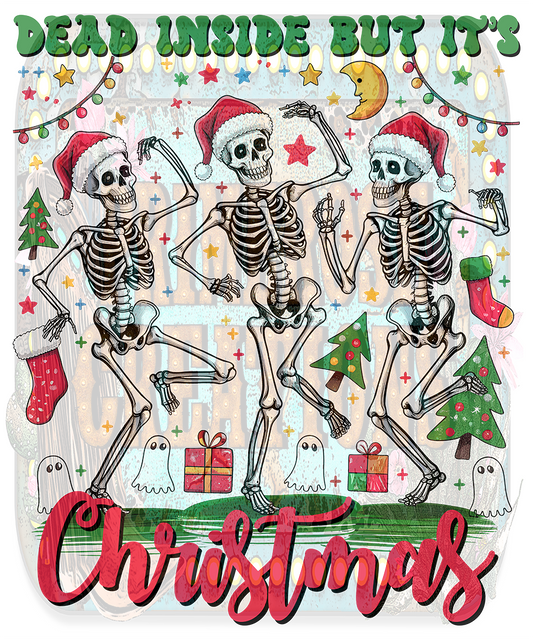 Dancing Dead Inside Christmas Skelly