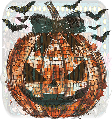 Disco Pumpkin and Bats