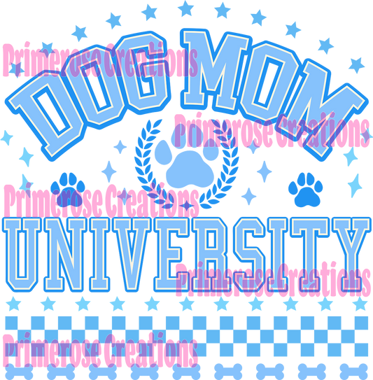 Dog Mom University Blue