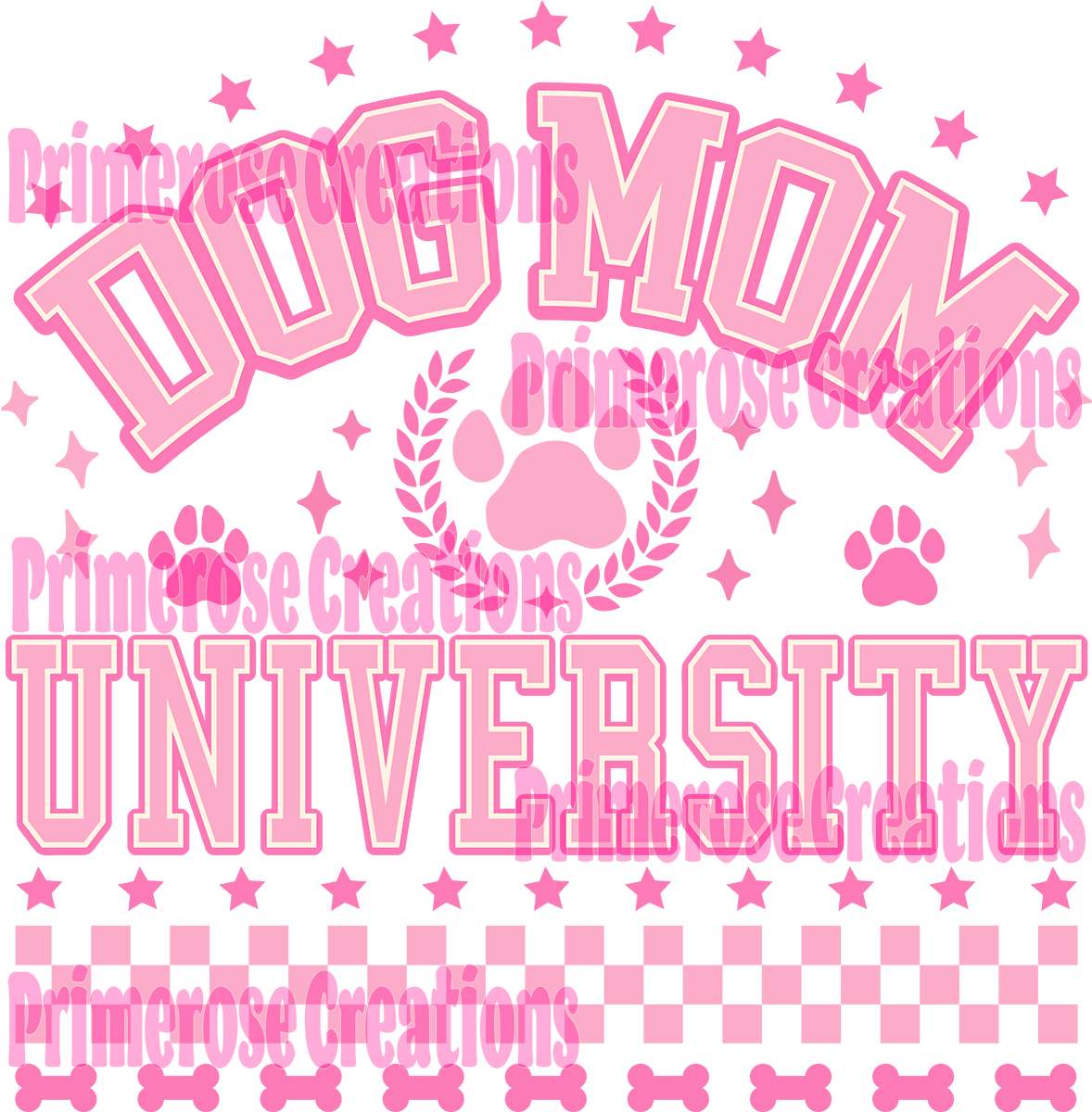 Dog Mom University Pink