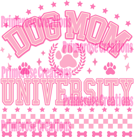 Dog Mom University Pink