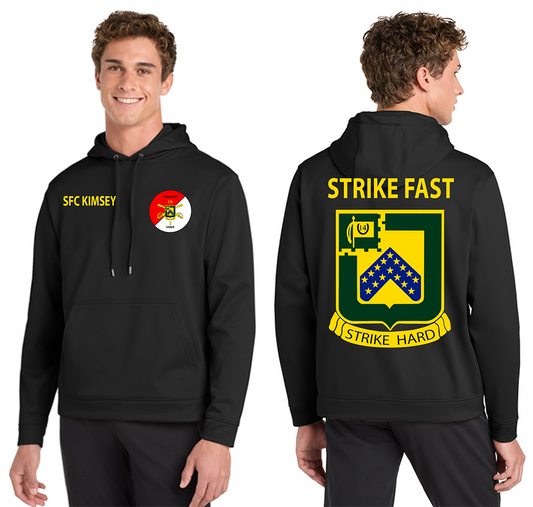Dri Fit Hoodie - Front & Back - Rank & Name -