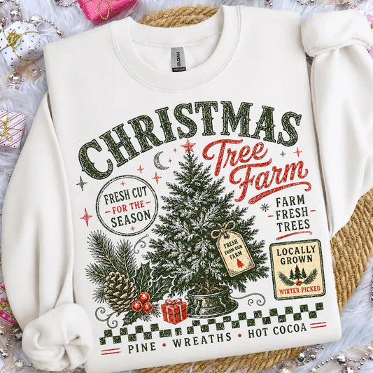 Christmas Tree Farm - Full Color DTF Transfer - Thrifty Thursday