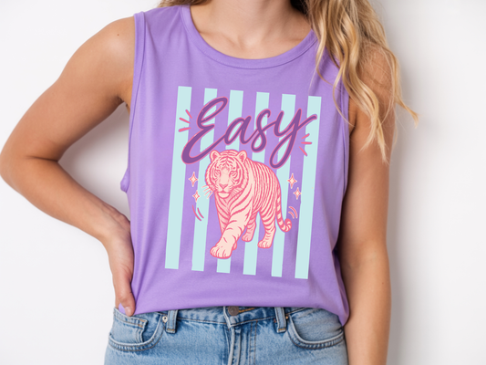 Easy Tiger - Blue - Full Color - DTF Transfer - 2-5 Business Days