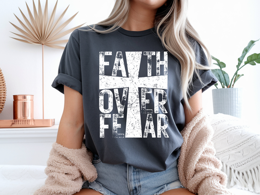 Faith Over Fear - Full Color - DTF Transfer - 2-5 Business Days