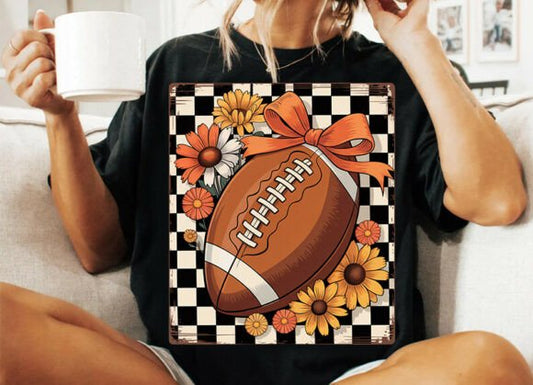 Fall Checker Football - DTF TRANSFER