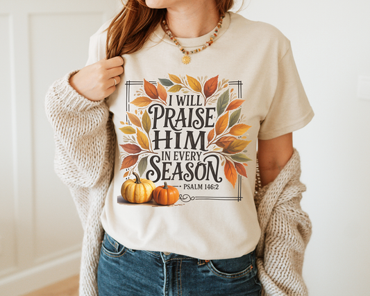 Fall Christian Cross-Full Color -DTF TRANSFER- WHOLESALE