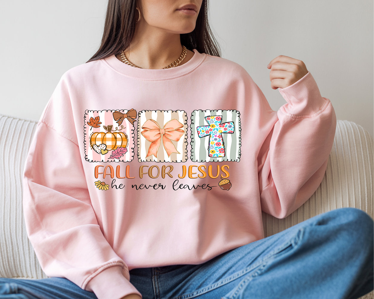 Fall Jesus-Full Color -DTF TRANSFER