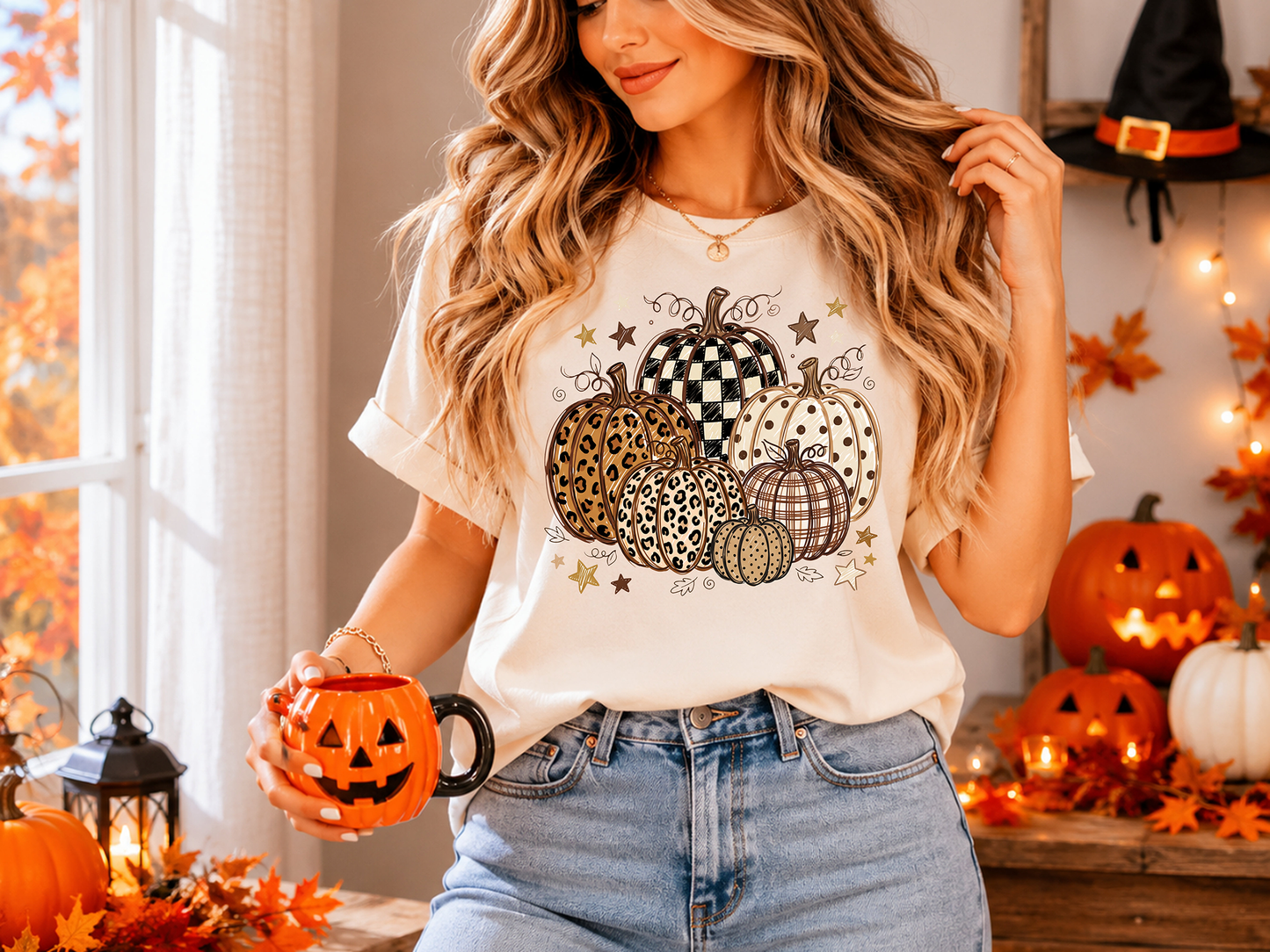 Fall Pumpkins - Full Color DTF Transfer - Grab It Tuesday