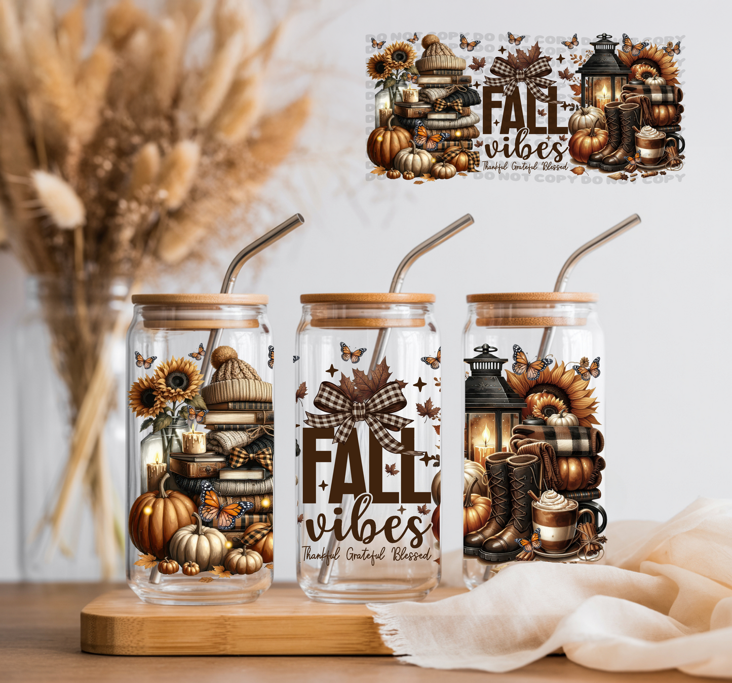 Fall Vibes - 16 oz UVDTF Wrap-2-5 Business Days