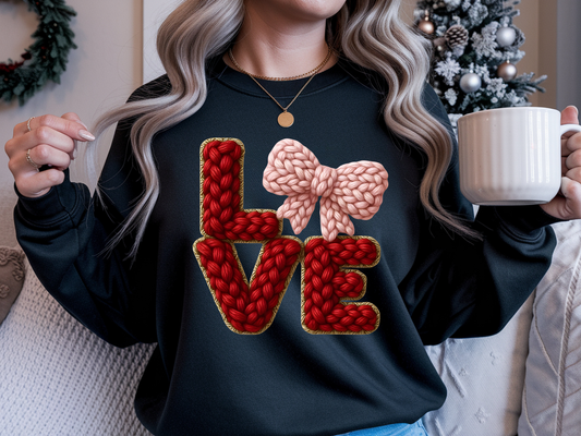 Faux  Coquette LOVE-Full Color-DTF Transfer-2-5 Business Days