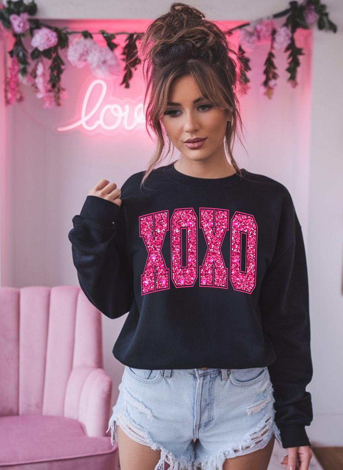 Faux Glitter XOXO-Full Color DTF Transfer - Friday New Releases