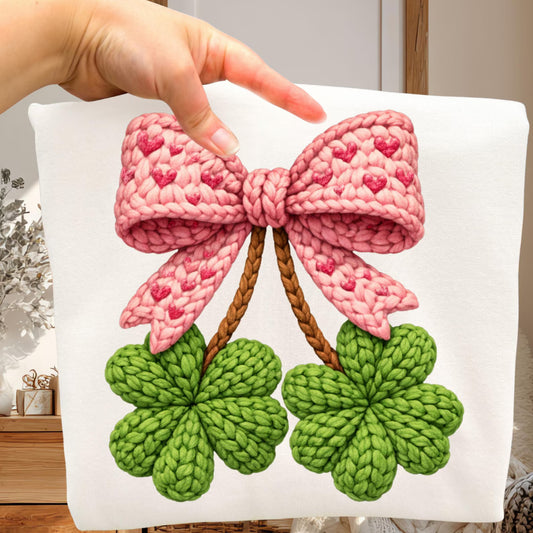 Faux Yarn clovers- Full Color DTF Transfer - Friday New Releases