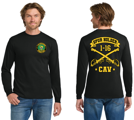 Spur Ride Long Sleeve T-Shirt - Regular Cotton - Front & Back