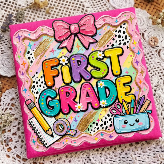 First Grade - Girl Youth - Full Color DTF Transfer - Flash Grab Friday