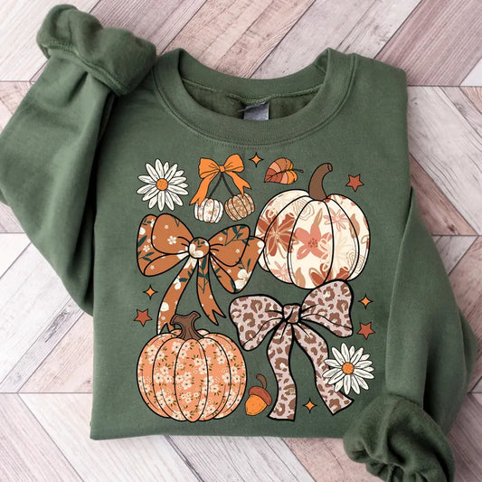 Floral Fall Pumpkin Collage 2- Full Color- DTF TRANSFER-NEW RELEASE