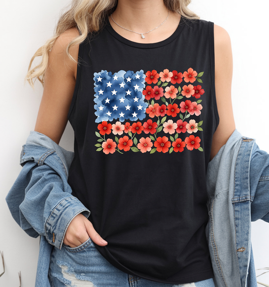 Floral Flag - Full Color - DTF Transfer - Flash Grab Friday