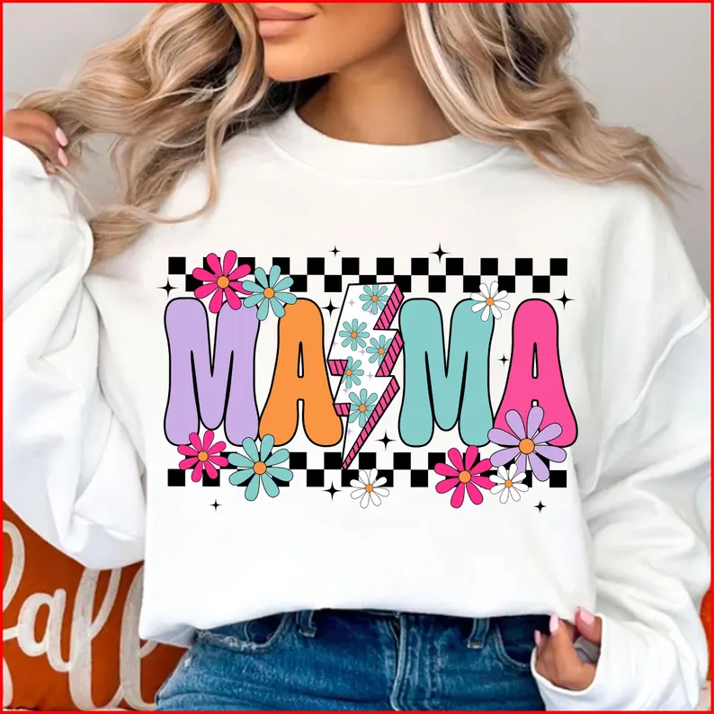 Mama Floral Colorful - DTF TRANSFER - PREORDER