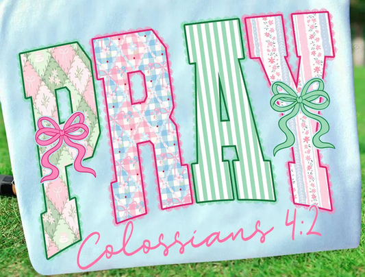 Floral Spring Pray - Full Color - DTF Transfer - 2-5 Business Days