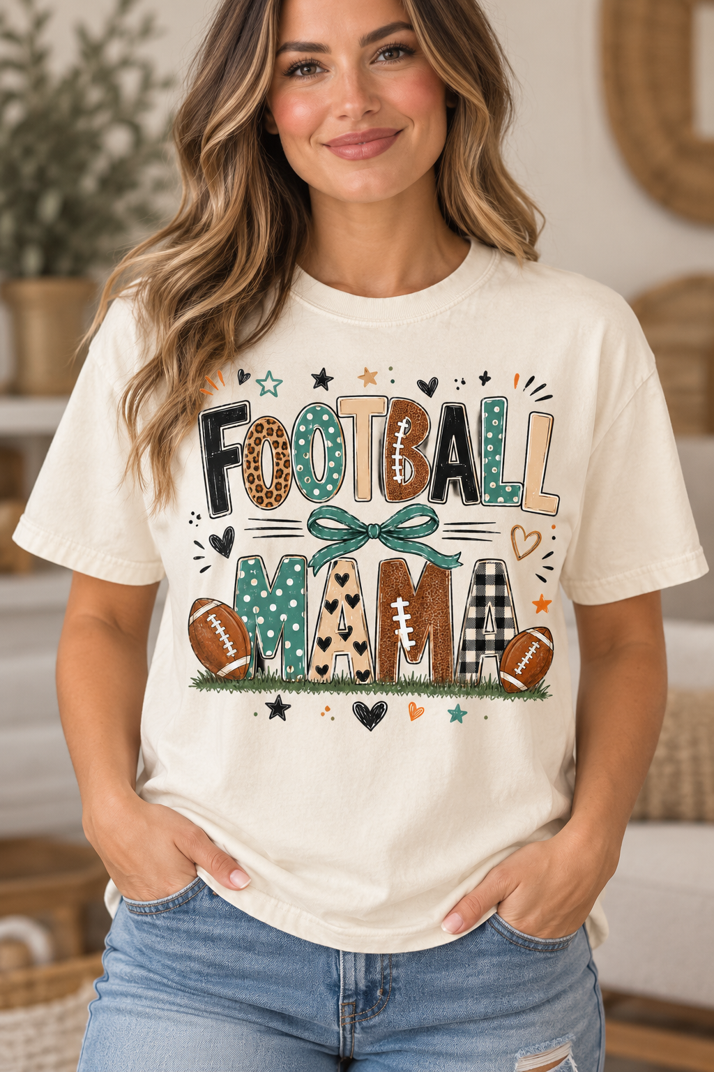 Football Mama - DTF Transfer - 2 to 5 business days