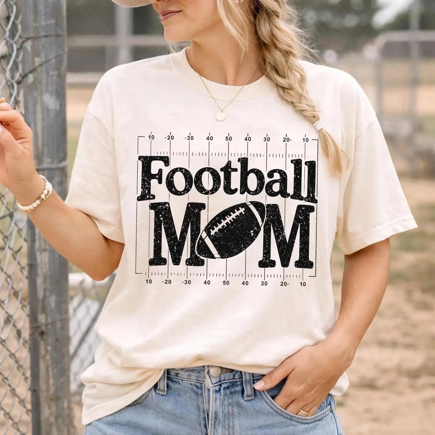 Football Field Mom - Black - DTF Transfer - Thrifty Thursday