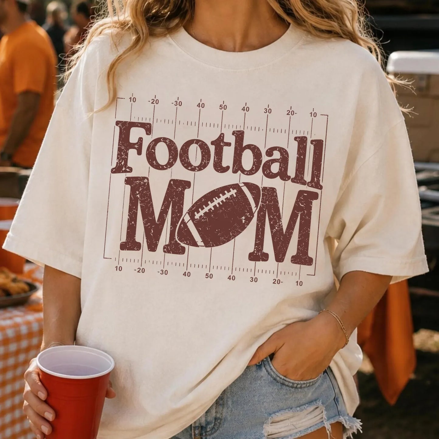Football Field Mom - Brown - DTF Transfer - Thrifty Thursday