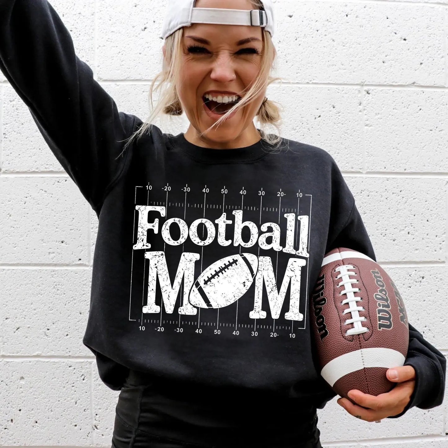 Football Field Mom - White - DTF Transfer - Thrifty Thursday
