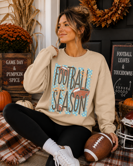 Football Season Striped - DTF Transfer - Flash Grab Friday