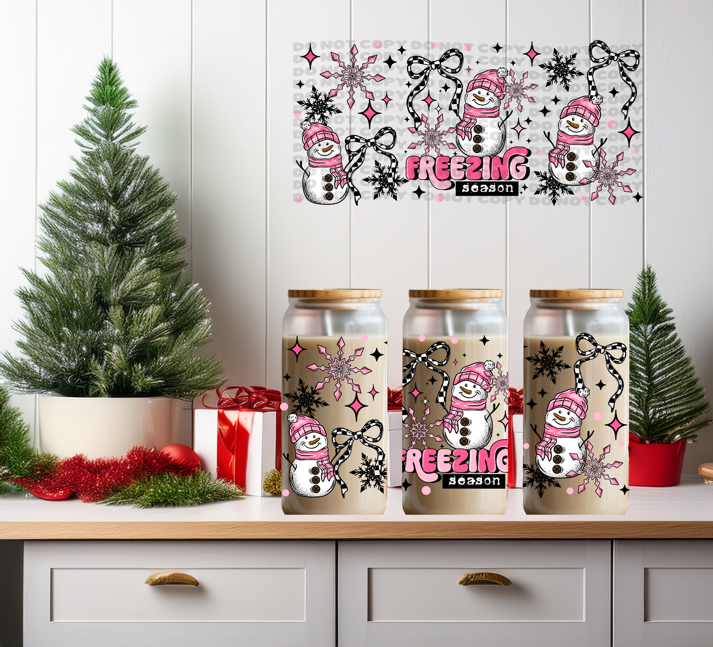 Freezing Season- 16 oz UV DTF Cup Wrap - Friday New Releases