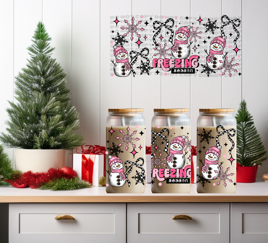 Freezing Season- 16 oz UV DTF Cup Wrap - Friday New Releases