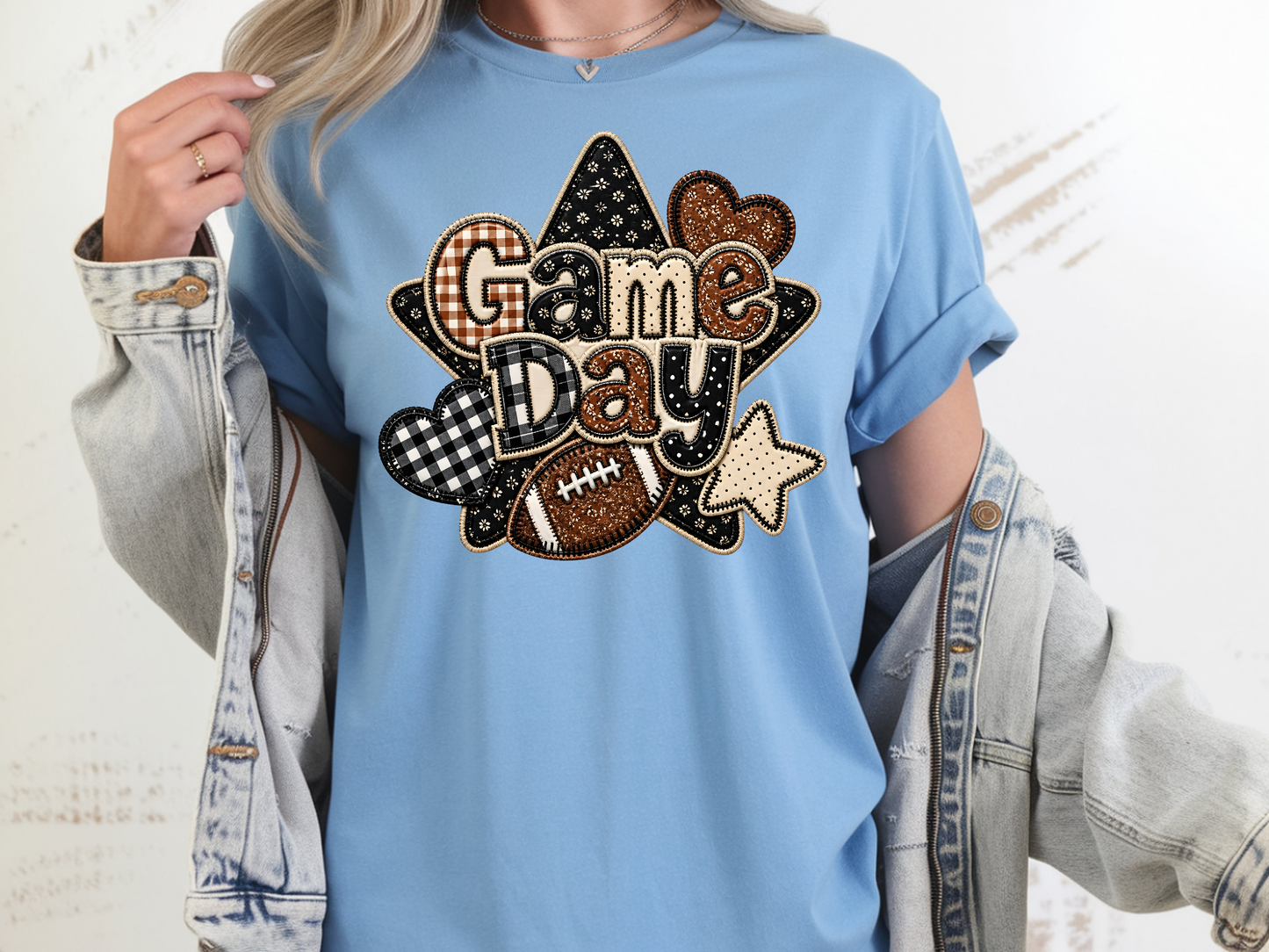 Game Day Patchwork - DTF TRANSFER - WHOLESALE