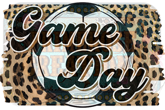 Game Day soccer leopard