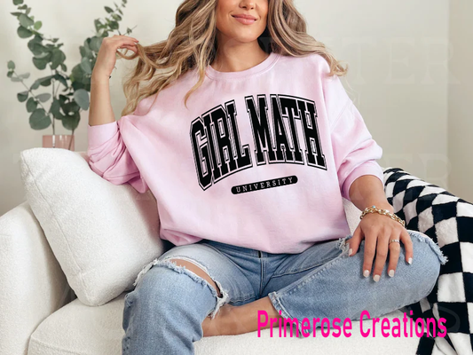 Girl Math University DTF