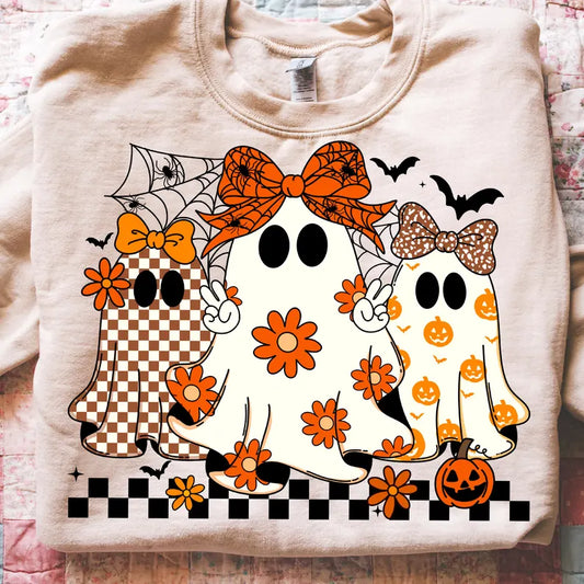 Girly Ghostie Crew - Black - Full Color- DTF Transfer-2-5 Business Day