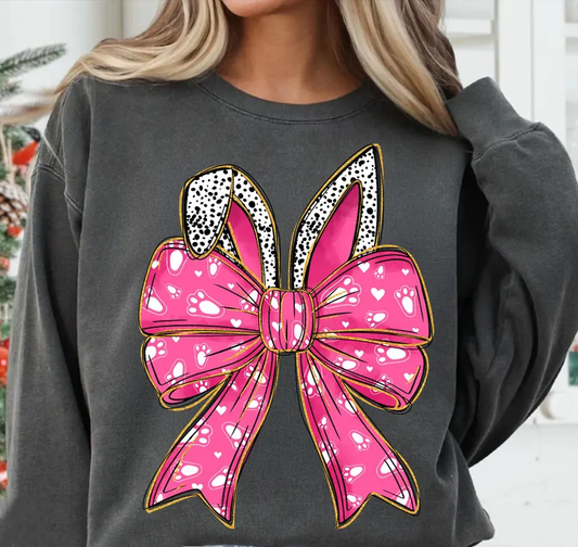 Glitter Bunny Bow - DTF TRANSFER -