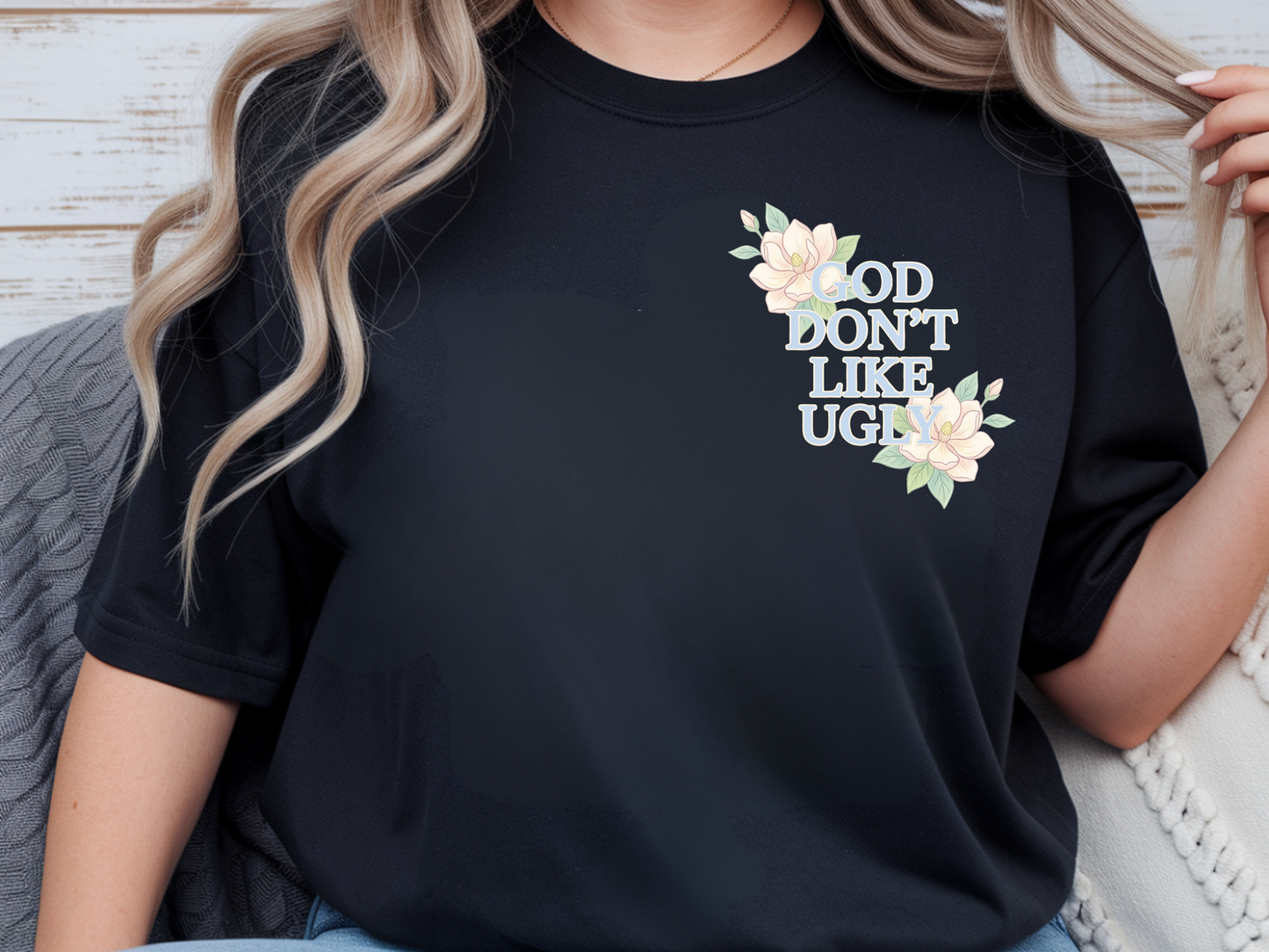God Don't Like Ugly w/ Pocket - DTF TRANSFER - WHOLESALE