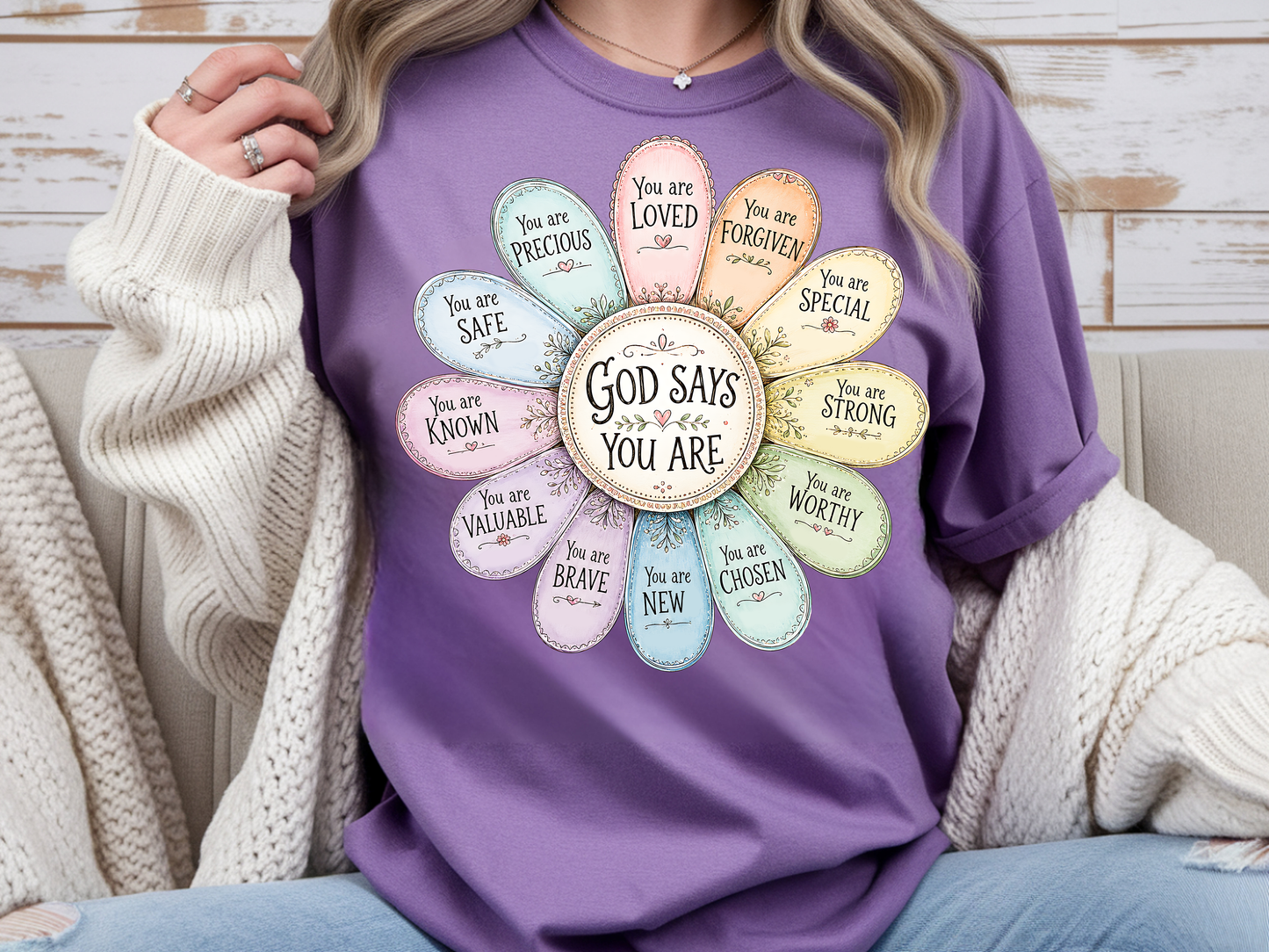God Says You Are - Full Color - DTF Transfer - WHOLESALE