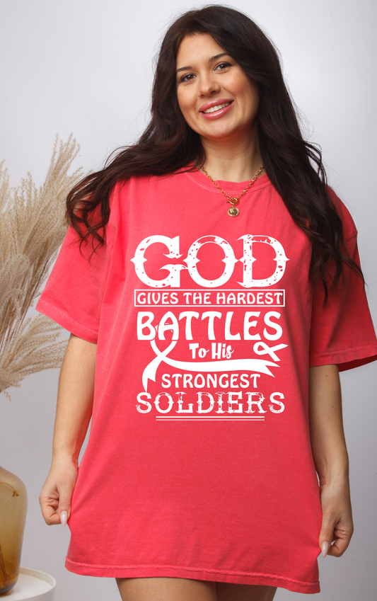 Hardest Battles   (lung cancer) - Full Color DTF Transfer -