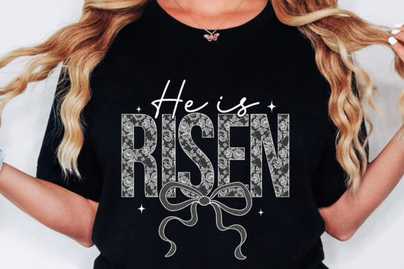 HE IS RISEN LACE - DTF TRANSFER