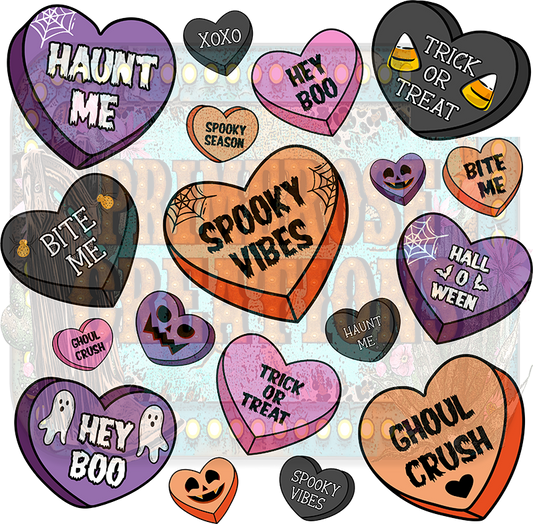 Spooky Candy Hearts