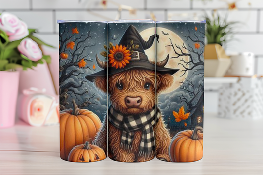 Halloween Highland Cow  -20oz TUMBLER WRAP
