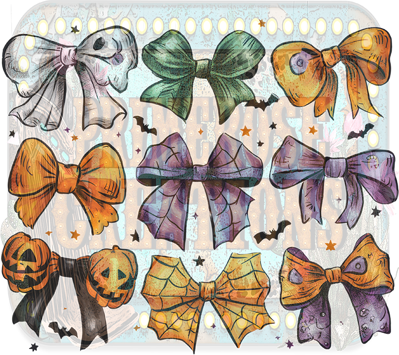 Colorful Halloween coquette bows