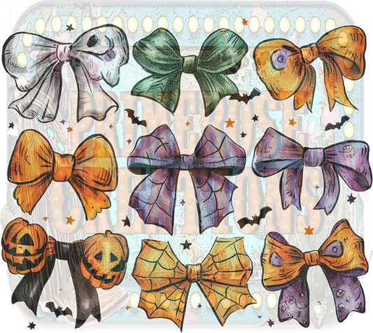 Colorful Halloween coquette bows