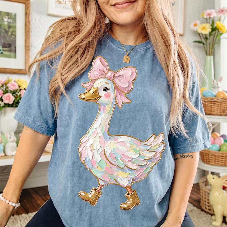 Hand Painted Goose - Full Color - DTF Transfer - 2-5 Business Days