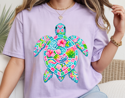 Hawaiian Turtle - DTF Transfer - Friday New Releases