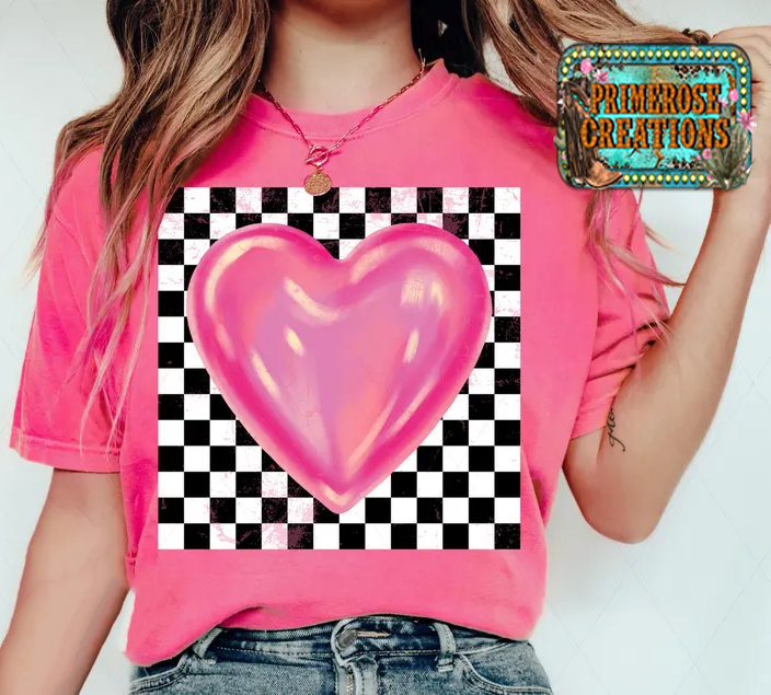 Heart Retro Checkered