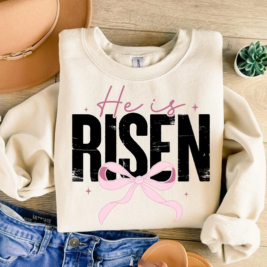 He Is Risen Coquette Bow - DTF TRANSFER - PREORDER