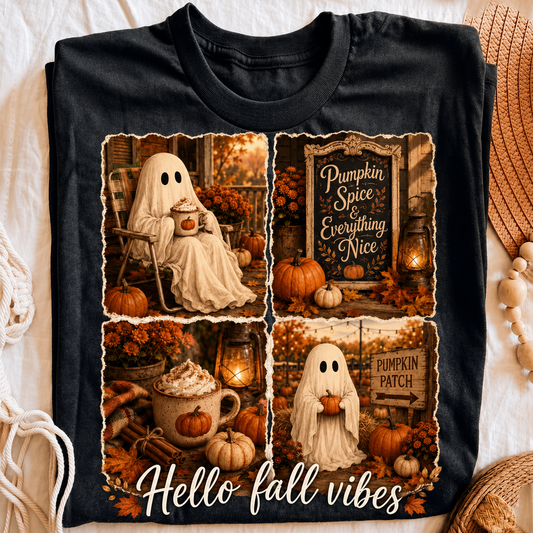 Hello Fall Vibes - Full Color - DTF Transfer - 2-5 Business Days